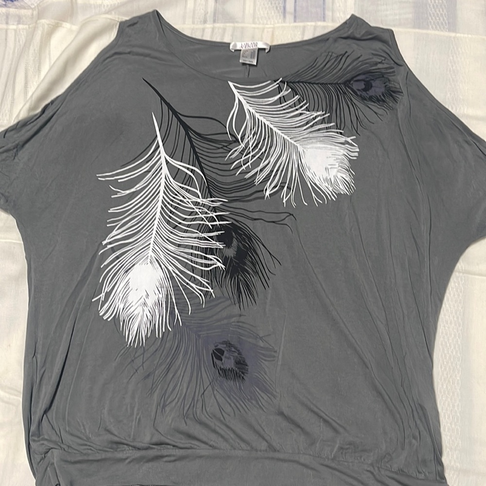 Gray Venus cold shoulder top